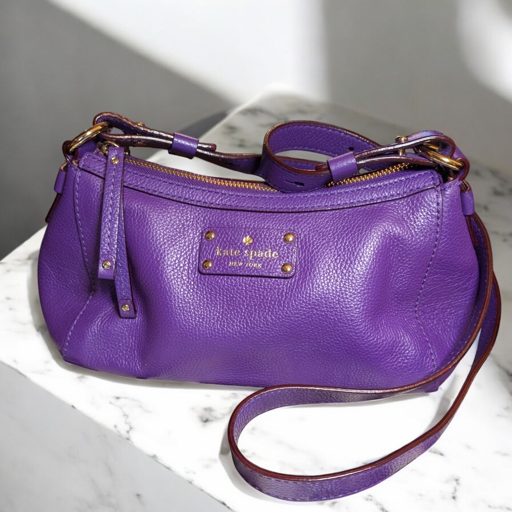Kate Spade Purple Leather Shoulder Bag